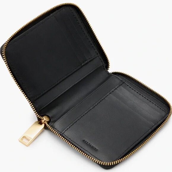 AllSaints Lena Hex Leather Zip Wallet - NWT - Picture 2 of 9